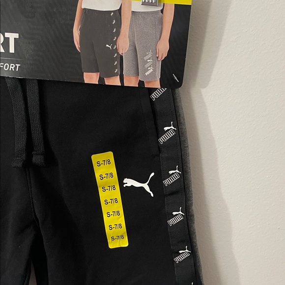 PUMA Short Youth 2 Pack All-Day Comfort Boys Black/Gray Size S-7/8 /Z5 - Picture 6 of 8